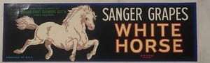 LABEL Sanger Grapes White Horse California - Picture 1 of 1