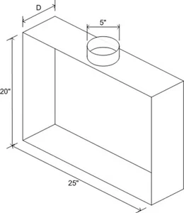 20 X 24 X 12 With Takeoff HVAC SUPPLY/RETURN AIR PLENUM GALVANIZED 26 GAUGE - Picture 1 of 5
