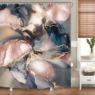 Riyidecor Green Gold Marble Shower Curtain For Bathroom Decor 72Wx72h Abstract G