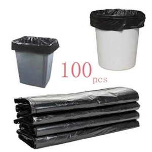 100pcs Trash Bags For Small Trash Bucket Garbage Bags No Leak 43x45cm Single Use - Picture 1 of 8