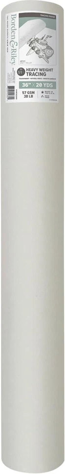 Rolo de papel de rastreamento pesado Borden & Riley #51H, 36 x 20 jardas, 57 GSM/38 LB - Imagem 1 de 1