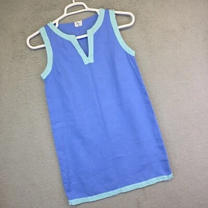 Vestido de lino Sigrid Olson para mujer S túnica azul acolchado lagón costa playa verano - Imagen 1 de 13