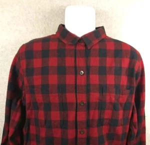 LL Bean Damen Button Down Buffalo Flanell Hemd XL rot schwarz - Bild 1 von 8