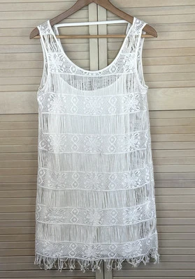 American Eagle Lace Fringe Sleeveless Mini Dress Women’s Size Small NWT - Image 1 of 4