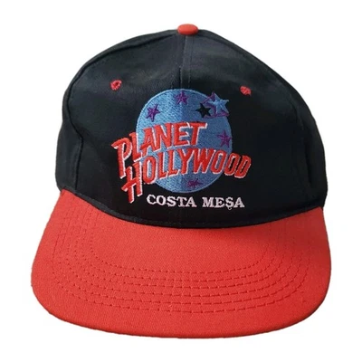 Gorra de Colección Años 90 Planet Hollywood Costa Mesa Hecha en EE. UU. 1992 Negra Snapback Foto 1 de 4