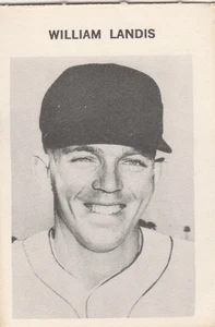 Mini tarjeta de juego de béisbol 1969 Milton Bradley William Landis - Imagen 1 de 1