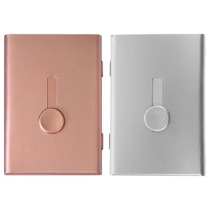 2Pcs Slide Out Business Card Case Travel Cards Cover Business Cards Holder - Picture 1 of 12