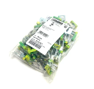 Phoenix Contact AKG 16 GNYE Connection Terminal Block 0423027 PKG OF 50 - Image 1 of 4