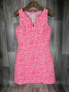 Abito estivo LILLY PULITZER Percy Fiesta rosa e bianco motivo floreale taglia 6 - Foto 1 di 9