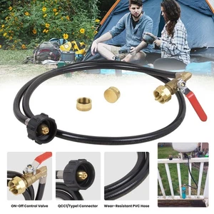 48'' Propane Adapter Refill Hose QCC1 w/ON-Off Control Valve for 1Lb - 20Lb Tank - Picture 1 of 11