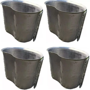 Paquete de 4 tazas cantimplora auténticas militares de EE. UU. USMC USGI de acero inoxidable de 1 qt EXCELENTE - Imagen 1 de 6