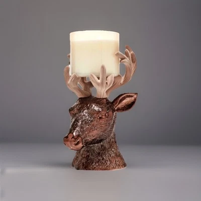 Bath & Body Works Ciervo 3 mechas Candelabro Pedestal Soporte Ciervo RARO 2023 Foto 1 de 2