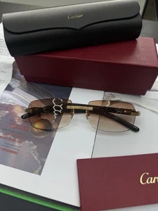 Cartier Buffalo Horn Blanco Genuino 100% Auténtico $3000 Caja Minorista + Recibo - Imagen 1 de 18