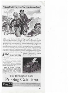 The Remington Rand Printing Calculator Office Machine 1940 Print Ad - Picture 1 of 1