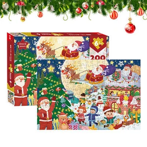 Christmas Puzzle 200 Pieces Jigsaw for Kids Brain Teaser Educational Toys Gift - Picture 1 of 12