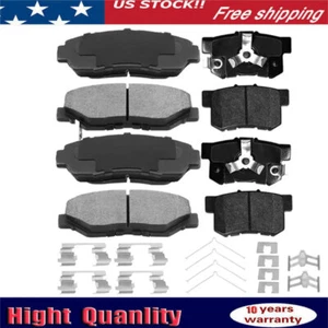 Front & Rear Ceramic Brake Pads w/Hardware For 12-15 Honda Crosstour 07-16 CR-V - Bild 1 von 7