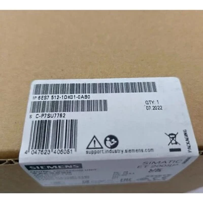 New Siemens 6ES7512-1DK01-0AB0 6ES7 512-1DK01-0AB0 CPU 1512SP-1 PN for ET 200SP - Image 1 of 4
