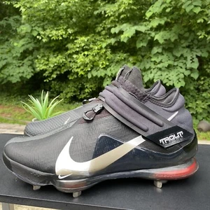 Nike Force Zoom Trout 7 Black / Metal Baseball Cleat CI3134-009 Size 16 - Picture 1 of 9