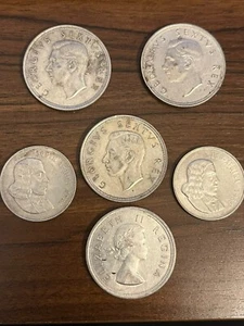 Silver Collection of 6 South Africa Coins (Lot of 6 Pieces) - Picture 1 of 2
