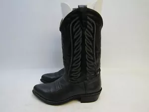 Botas vaqueras occidentales de cuero gris negro talla 8 D para hombre - Imagen 1 de 11