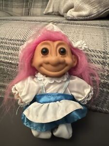Vintage 90’s Russ Troll Doll Dutch Maid Pink Hair Ex Condition Collectible