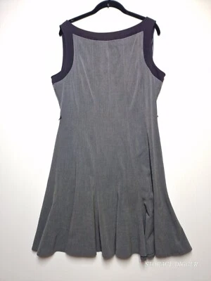 Vestido Vaina Sandra Darren Para Mujer 12 Gris Jaspeado Elastizado Dobladillo Peplum Cremallera Trasera Foto 1 de 4