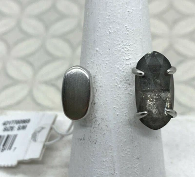 Kendra Scott Pryde Ring Custom silver tone Mirror rock Colorbar new - Image 1 of 4