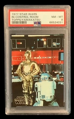 1977 topps yamakatsu star wars #0 R2D2 C3PO rc; standard size PSA 8  (RARE) - Image 1 of 3