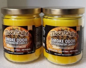 Smoke Odor Exterminator 13 oz Jar Candle, Moon Light Set of Two Candles. - Picture 1 of 2