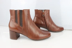 GEOX Botines T 38 De Cuero Marrón Medio En Muy Buen Estado - Imagen 1 de 14