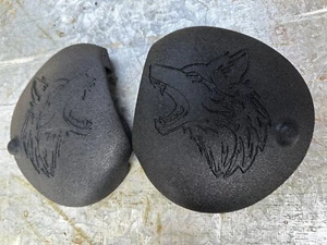 2015-2023 Mustang Custom Fitted Strut Tower Covers covers W Coyote Logos Black - Picture 1 of 8