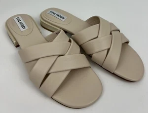 NEW Steve Madden Kessy Bone Slide Sandals Size 8.5M Bone Cream KESS02S1 Women’s - Picture 1 of 13