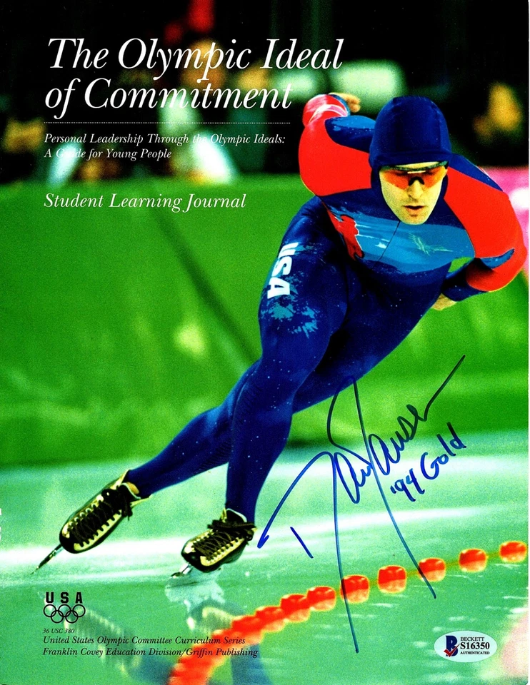 DAN JANSEN Olympic Speed Skater Signed Student learning journal BAS #S16350 - Image 1 of 3