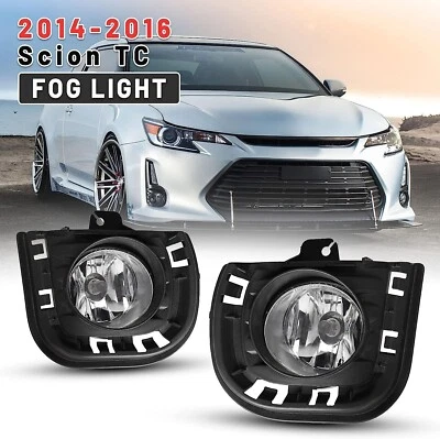 Pair Fog Lights For 2014 2015 2016 Scion TC Driving Bumper Lamps w/Wiring Kits — 第 1/4 张图片