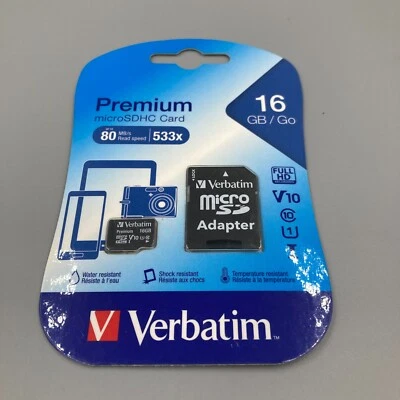 Verbatim 44082 Scheda di memoria microSDHC Premium da 16 GB. 745572 - Immagine 1 di 3