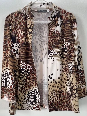 Chaqueta ligera Travel Elegance estampado animal manga 3/4 mediana Foto 1 de 4