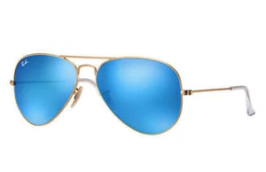 Ray-Ban Aviator Unisex Mate Flash Azul RB3025 112/17 58-135 - Imagen 1 de 28