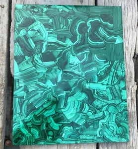 Malachite Side Table Top Collectible Precious Stone Handmade Furniture Deco Art - Picture 1 of 9