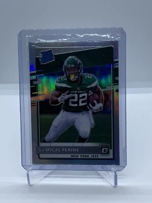 2020 Donruss Optic #340 La’Mical Perine Holo Silver Prizm Rated Rookie Jets RC - Image 1 of 2