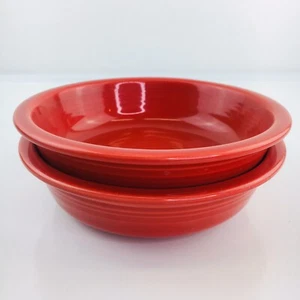 2 HLC fiesta Made in Red 7 Inch Cereal Soup Pasta Salad Bowls - Picture 1 of 12