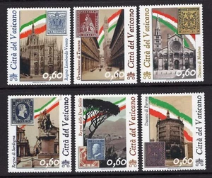 VATICAN CITY 2011 SCOTT 1463-69 NH Unification of Italy Flags - FreeUSA Shipping - Picture 1 of 1