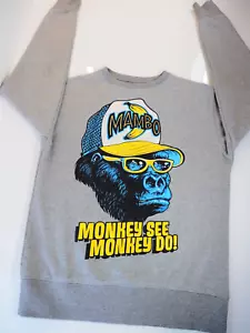 Mambo Grey Sweatshirt Jumper Monkey See Monkey Do Size L Large - Picture 1 of 12