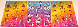 LOTE VINTAGE Y RARO LISA FRANK BRILLA EN LA OSCURIDAD HOJAS ADHESIVAS CACHORROS LEOPARDO ++ - Imagen 1 de 11