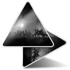 2 x Triangle Stickers  7.5cm - BW - Battlefield Ancient Fight Horseback  #35950