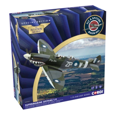 1:72 Corgi Supermarine Spitfire T.9 TE308 (G-AWGB) Fighter Diecast Plane Model - Image 1 of 4