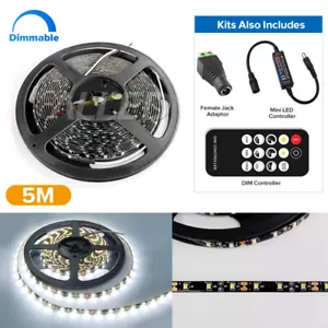 12V 5M Dimmable LED Strip Light Cool waterproof Mini 14-Key RF Remote Controller - Picture 1 of 8