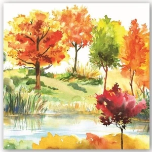✿ Nuevo Juego de Servilletas de Almuerzo MICHEL DESIGN WORKS ORCHARD BREEZE Otoño Otoño Hojas - Imagen 1 de 2