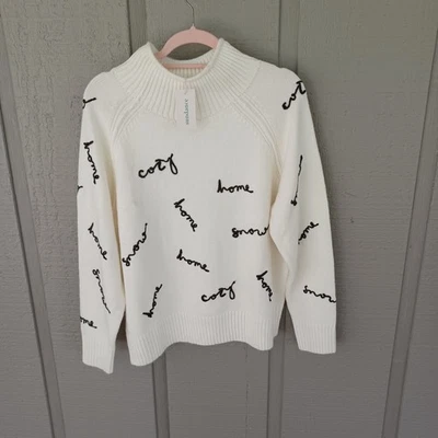 Suéter Sundance Cozy Hour Talla M Mujer Preppy Manga Larga Pullover Cuello Simulado Foto 1 de 4