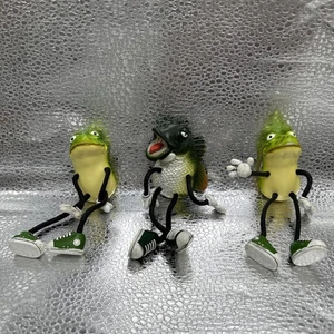 Vintage Critter Sitter Set von Swibco Frösche Fische Budweiser Magnet 3 Stück - Bild 1 von 8