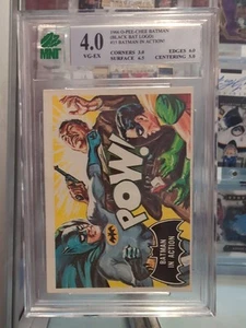 1966 topps batman black bat trading card #15 Batman in Action MNT 4 - Picture 1 of 2
